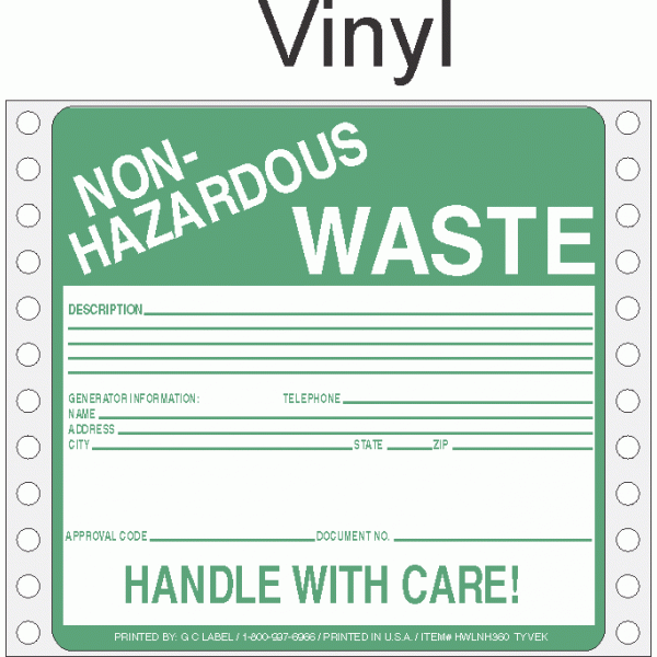 Hazardous Waste Label Template