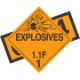 UN 0465 - Explosive Class 1.1F Placards