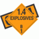 UN 0361 - Explosive Class 1.4B Placards