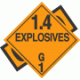 DOT Explosive Class 1.4 Placards