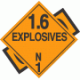 DOT Explosive Class 1.6 Placards