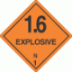 Hazard Class 1.6N Explosive 4x4 Labels