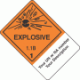 Custom Imprinted Hazard Class 1.1B Explosive Proper Shipping Name Labels