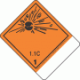 Blank Tab Hazard Class 1.1C Explosive Proper Shipping Name Labels