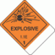 Blank Tab Hazard Class 1.1E Explosive Proper Shipping Name Labels