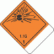 Blank Tab Hazard Class 1.1G Explosive Proper Shipping Name Labels