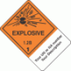 Custom Imprinted Hazard Class 1.2B Explosive Proper Shipping Name Labels