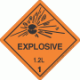 Hazard Class 1.2L Explosive Labels