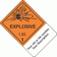 Custom Imprinted Hazard Class 1.3G Explosive Proper Shipping Name Labels