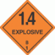 Hazard Class 1.4B Explosive Labels