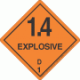 Hazard Class 1.4D Explosive Labels