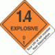 Custom Imprinted Hazard Class 1.4D Explosive Proper Shipping Name Labels