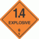 Hazard Class 1.4G Explosive Labels