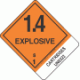 PrePrinted Hazard Class 1.4S Explosive Proper Shipping Name Labels