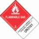 PrePrinted Hazard Class 2.1 Flammable Gas Proper Shipping Name Labels