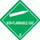 Hazard Class 2.2 Non-Flammable Gas 4x4 (100mm x 100mm) Labels