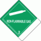 Blank Tab Hazard Class 2.2 Non-Flammable Gas Proper Shipping Name Labels