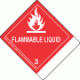 Blank Tab Hazard Class 3 Flammable Proper Shipping Name Labels