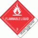 PrePrinted Hazard Class 3 Flammable Proper Shipping Name Labels