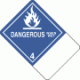 Blank Tab Hazard Class 4.3 Dangerous When Wet Proper Shipping Name Labels