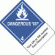 Custom Imprinted Hazard Class 4.3 Dangerous When Wet Proper Shipping Name Labels