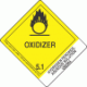 PrePrinted Hazard Class 5.1 Oxidizer Proper Shipping Name Labels