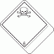 Blank Tab Hazard Class 6.2 Poison Proper Shipping Name Labels