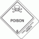 PrePrinted Hazard Class 6.2 Poison Proper Shipping Name Labels