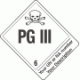 Custom Imprinted Hazard Class 6.2 PG III Proper Shipping Name Labels