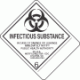 Blank Tab Hazard Class 6.2 Infectious Substance Proper Shipping Name Labels