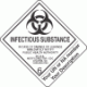 Custom Imprinted Hazard Class 6.2 Infectious Substance Proper Shipping Name Labels