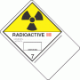 Blank Tab Hazard Class 7 Radioactive Proper Shipping Name Labels