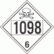 UN 1098 - Poison or Toxic Class 6.1 Placards