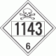 UN 1143 - Poison or Toxic Class 6.1 Placards