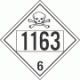 UN 1163 - Poison or Toxic Class 6.1 Placards