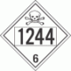 UN 1244 - Poison or Toxic Class 6.1 Placards