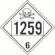 UN 1259 - Poison or Toxic Class 6.1 Placards