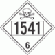 UN 1541 - Poison or Toxic Class 6.1 Placards