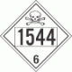 UN 1544 - Poison or Toxic Class 6.1 Placards