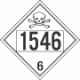 UN 1546 - Poison or Toxic Class 6.1 Placards