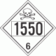 UN 1550 - Poison or Toxic Class 6.1 Placards