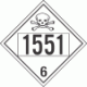 UN 1551 - Poison or Toxic Class 6.1 Placards