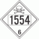 UN 1554 - Poison or Toxic Class 6.1 Placards