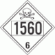 UN 1560 - Poison or Toxic Class 6.1 Placards