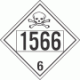 UN 1566 - Poison or Toxic Class 6.1 Placards