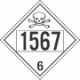 UN 1567 - Poison or Toxic Class 6.1 Placards