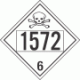 UN 1572 - Poison or Toxic Class 6.1 Placards