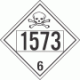 UN 1573 - Poison or Toxic Class 6.1 Placards