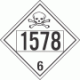 UN 1578 - Poison or Toxic Class 6.1 Placards