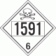 UN 1591 - Poison or Toxic Class 6.1 Placards